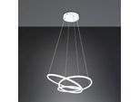 LED-Hängeleuchte Darvin, Länge 64 cm, weiß matt, Metall, CCT