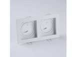 Einbauleuchte Grid Two, 2-flg, weiß, 18,5x10 cm, Alu, GU10