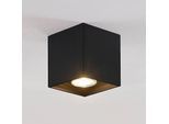 Lindby Parvin Aluminium-Downlight, eckig, schwarz