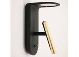 Schwarz-golden designte LED-Wandleuchte 2Nights_W2