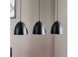 Pendelleuchte Lenox, dreiflammig, schwarz/gold