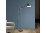 Stehlampe Schiller, schwarz, Metall, 153 cm, verstellbar