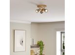 Lindby Strahler Filiz, 3-flg., Ø 20 cm, Holz, Beton, E14