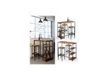 Vicco Bartisch Set 2 Barhocker Fyrk Stehtisch Bartresen 3 Ablagen Küchenhocker