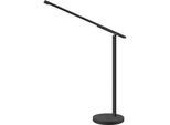 Hansa LED Tischleuchte Halo, 6 Watt, mit Standfuss, Memoryfunktion, 3 Farbtemperaturen, dimmbar, schwarz