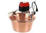 NuovaFac Cuoca Automatica - Elektrischer Induktions-Rührtopf aus gehämmertem Kupfer - 14l - 30W