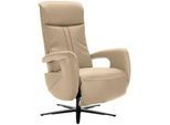 Dieter Knoll Relaxsessel , Beige , Leder , Echtleder , Rindleder , 71x112x83 cm , Goldenes M , Lederauswahl, Relaxfunktion , Wohnzimmer, Sessel, Ledersessel