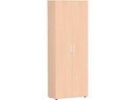 Aktenschrank PALENQUE, 6 OH, abschliessbar, B 800 x T 420 x H 2160 mm, Buche-Dekor