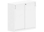 Schiebetürenschrank BEXXSTAR, 3 Ordnerhöhen, H 1155 mm, weiss