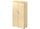 Schäfer Shop Select Schrank LOGIN, 4 Ordnerhöhen, B 800 x T 420 x H 1514 mm, Ahorn Dekor/Ahorn Dekor