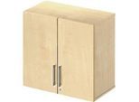 Schäfer Shop Select Aufsatzschrank LOGIN, 2 Ordnerhöhen, Griffe unten, B 800 x T 420 x H 726 mm, Ahorn Dekor/Ahorn