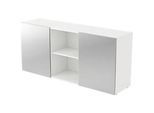 Sideboard TARVIS, 2 OH, mit Schiebetüren, B 1600 x T 420 x H 748 mm, weiss