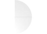 Ansatztisch Breno, für Schreibtische Breno, ⌀ 1600 mm, Weiss/Silber