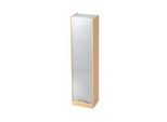 Rollladenschrank TARVIS, 5 Ordnerhöhen, abschliessbar, B 500 x T 400 x H 2004 mm, Ahorn-Dekor/alusilber