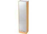 Rollladenschrank TARVIS, 5 Ordnerhöhen, abschliessbar, B 500 x T 400 x H 2004 mm, Buche-Dekor/alusilber