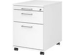 Rollcontainer 126 Breno, 1 Schub, 1 Utensilienauszug & 1 Hängeregistraturschub, abschliessbar, B 428 x T 580 x H 590 mm, weiss