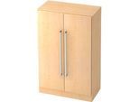 Aktenschrank TARVIS, mit Griff ohne Schloss, 3 Ordnerhöhen, B 800 x T 420 x H 1270 mm, Ahorn-Dekor