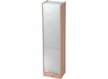 Rollladenschrank TARVIS, 5 Ordnerhöhen, abschliessbar, B 500 x T 400 x H 2004 mm, Nussbaum-Dekor/alusilber