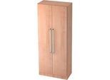 Aktenschrank TARVIS, mit Griff ohne Schloss, 5 Ordnerhöhen, B 800 x T 420 x H 2004 mm, Nussbaum-Dekor