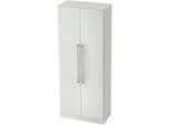 Aktenschrank TARVIS, mit Griff ohne Schloss, 5 Ordnerhöhen, B 800 x T 420 x H 2004 mm, lichtgrau