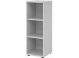 Regale Breno, 3 OH, 28 kg je Boden, B 400 x T 400 x H 1100 mm, Spanplatte, lichtgrau