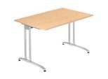 Schreibtisch TARA, C-Fuss, Rechteck, B 1200 x T 800 x H 720 mm, Ahorn-Derkor