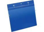 Dokumententaschen mit Drahtbügel, B 297 x H 210 mm (A4 quer), 50 Stück, blau