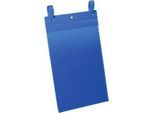 Dokumententaschen mit Lasche, B 210 x H 297 mm (A5 hoch), 50 Stück, blau