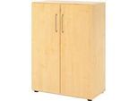 Schränke Breno, 3 OH, abschliessbar, 28 kg je Boden, B 800 x T 420 x H 1100 mm, Ahorn/Ahorn
