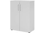 Schränke Breno, 3 OH, abschliessbar, 28 kg je Boden, B 800 x T 420 x H 1100 mm, lichtgrau/lichtgrau