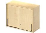 Schäfer Shop Genius Aufsatz-Schiebetürenschrank TETRIS WOOD, 2 OH, B 1000 mm, Höhe inkl. Gleiter, Ahorn-Dekor