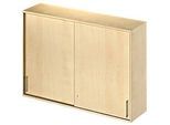 Schäfer Shop Genius Aufsatz-Schiebetürenschrank TETRIS WOOD, 3 OH, B 1600 mm, Ahorn-Dekor