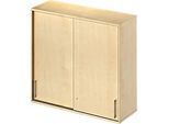 Schäfer Shop Genius Aufsatz-Schiebetürenschrank TETRIS WOOD, 3 OH, B 1200 mm, Ahorn-Dekor