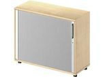 Schäfer Shop Genius Querrollladenschrank TETRIS WOOD, 2 OH, B 1000 mm, Höhe inkl. Gleiter, Ahorn-Dekor