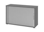 Querrollladenschrank Breno, 2 OH, abschliessbar, stapelbar, B 1200 x T 400 x H 748 mm, Spanplatte, graphit
