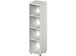 Schäfer Shop Genius Regal TETRIS WOOD, 4 OH, Höhe inkl. Gleiter, B 400 mm, lichtgrau