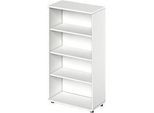 Schäfer Shop Genius Regal TETRIS WOOD, 4 OH, Höhe inkl. Gleiter, B 800 mm, weiss