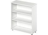 Schäfer Shop Genius Regal TETRIS WOOD, 3 OH, Höhe inkl. Gleiter, B 1000 mm, weiss