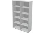 Schäfer Shop Genius Regal TETRIS WALL, 5 Ordnerhöhen, B 1000 x T 420 x H 1880 mm, lichtgrau