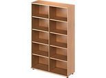 Schäfer Shop Genius Regal TETRIS WOOD, 5 OH, Höhe inkl. Gleiter, B 1200 mm, Buche-Dekor