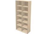Schäfer Shop Genius Regal TETRIS WALL, 6 Ordnerhöhen, B 1000 x T 420 x H 2250 mm, Ahorn-Dekor