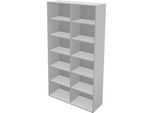 Schäfer Shop Genius Regal TETRIS WALL, 6 Ordnerhöhen, B 1200 x T 420 x H 2250 mm, lichtgrau