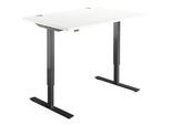 Schäfer Shop Select Schreibtisch START UP, elektrisch höhenverstellbar, Rechteck, T-Fuss, B 1200 x T 800 x H 705-1205 mm, weiss/schwarz