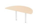 Schäfer Shop Select Ansatztisch PLANOVA ERGOSTYLE, 1/2 Kreis, Ahorn-Dekor/weiss