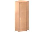 Schäfer Shop Genius Eckschrank TETRIS WOOD, 6 OH, B 800 x H 2270 mm, Höhe inkl. Gleiter, Buche-Dekor