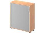 Schäfer Shop Genius Querrollladenschrank TETRIS WOOD, 3 OH, B 1000 mm, Höhe inkl. Gleiter, Buche-Dekor