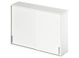 Schäfer Shop Genius Aufsatz-Schiebetürenschrank TETRIS WOOD, 3 OH, B 1600 mm, weiss