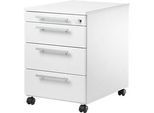 Schäfer Shop Select Rollcontainer SET UP, abschliessbar, B 432 x T 580 x H 595 mm, weiss/weiss