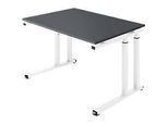 Schäfer Shop Select Schreibtisch SET UP, C-Fussgestell, 1200x800, graphit/weiss