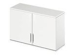 Schäfer Shop Genius Aufsatzschrank TETRIS WOOD, 2 OH, B 1200 mm, abschliessbar, weiss